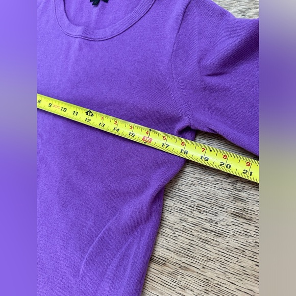 J. Crew NWOT Collection 100% Italian Cashmere Purple Magenta Sweater medium - Picture 16 of 16